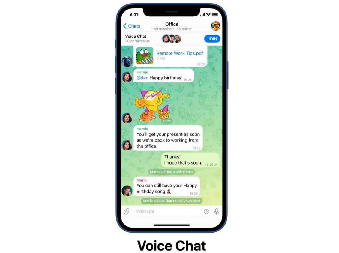 video voice chat telegram