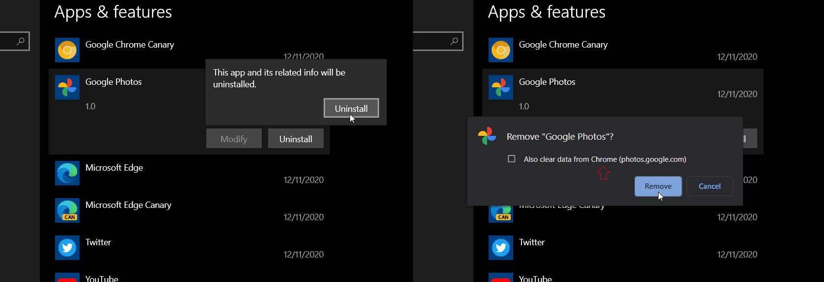 how to uninstall edge chromium