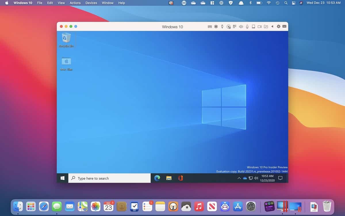 Parallels сотрудничала с Microsoft, чтобы установить Windows 10 на новые  Macbook Apple M1