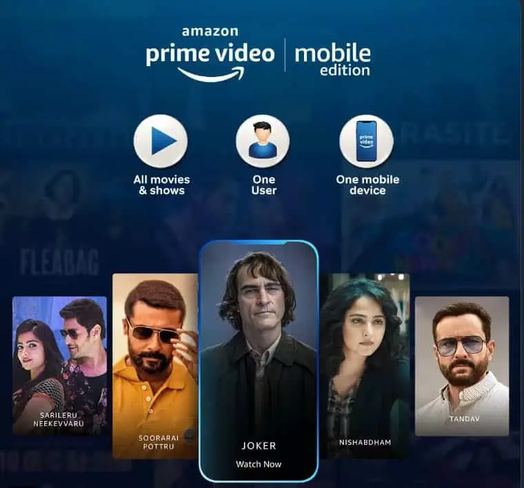 Amazon launches Prime Video mobile edition in India, but not for everyone