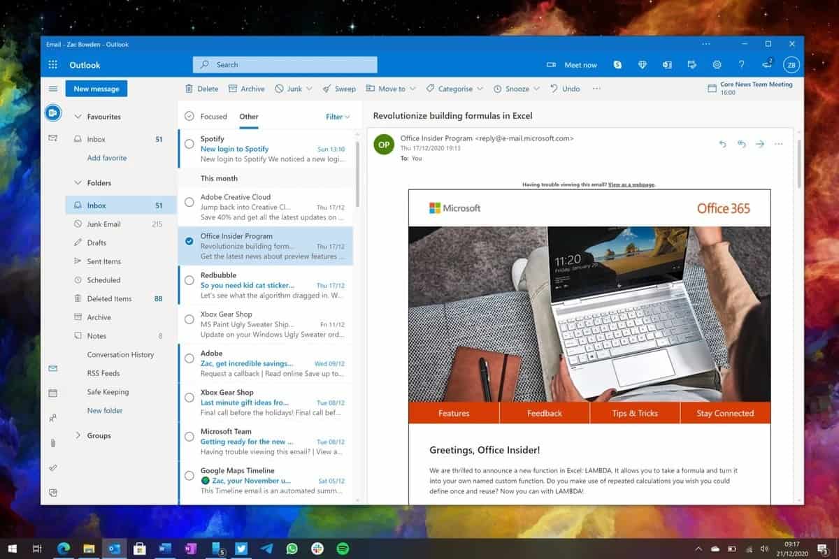 outlook web -app