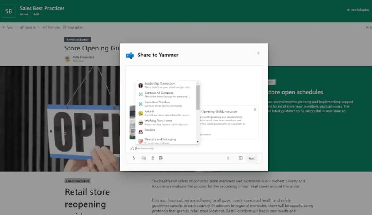 yammer app windows 8