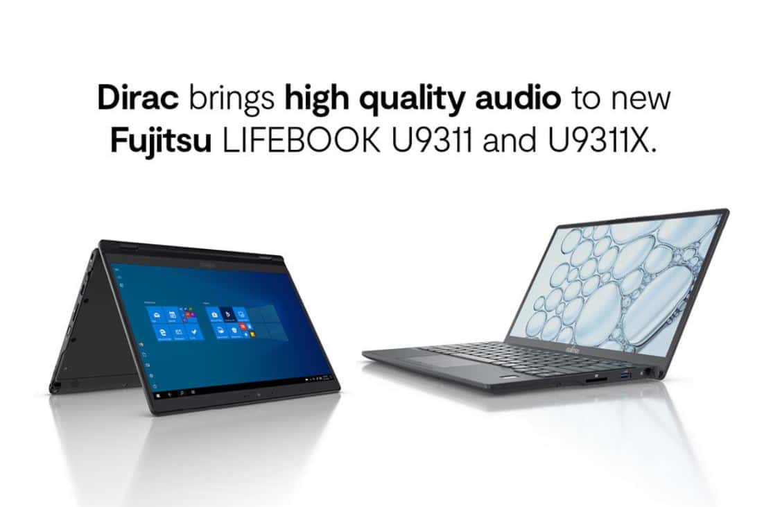 Latest Fujitsu laptops now include Dirac audio technology for an immersive sound experience