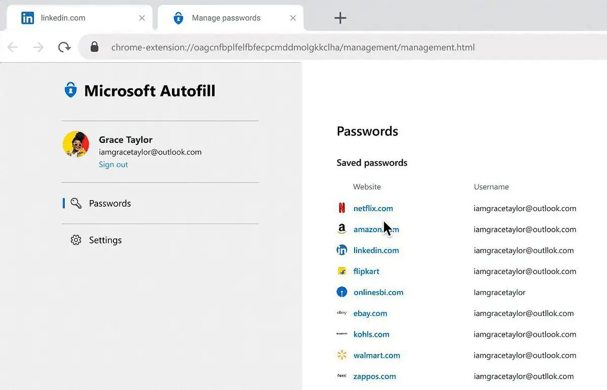 samsung settings passwords