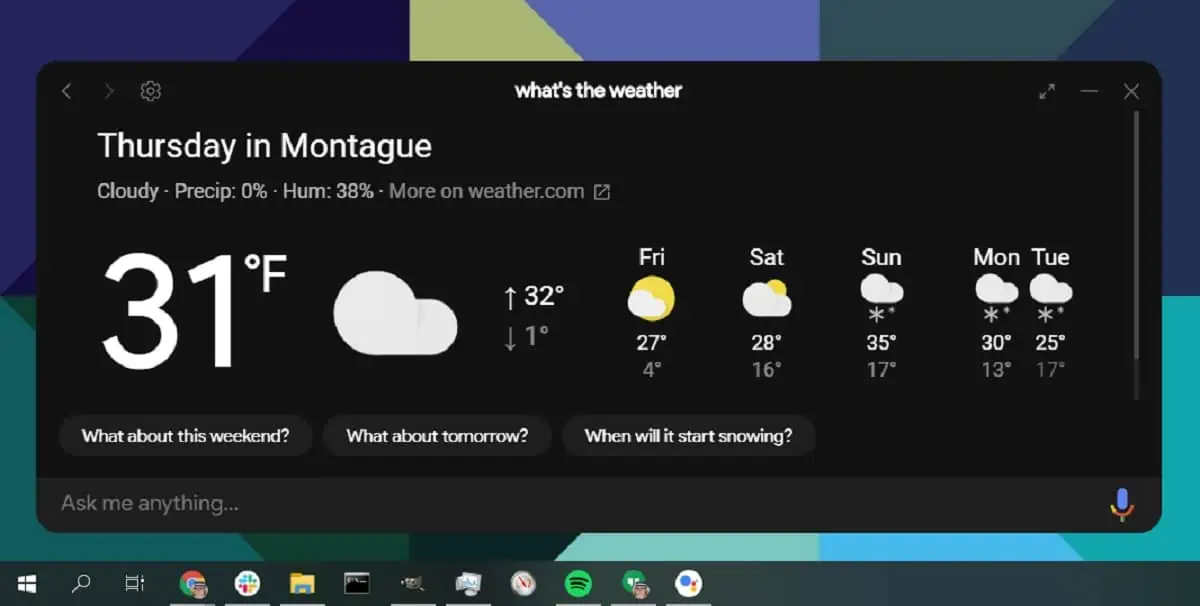 google assistant windows