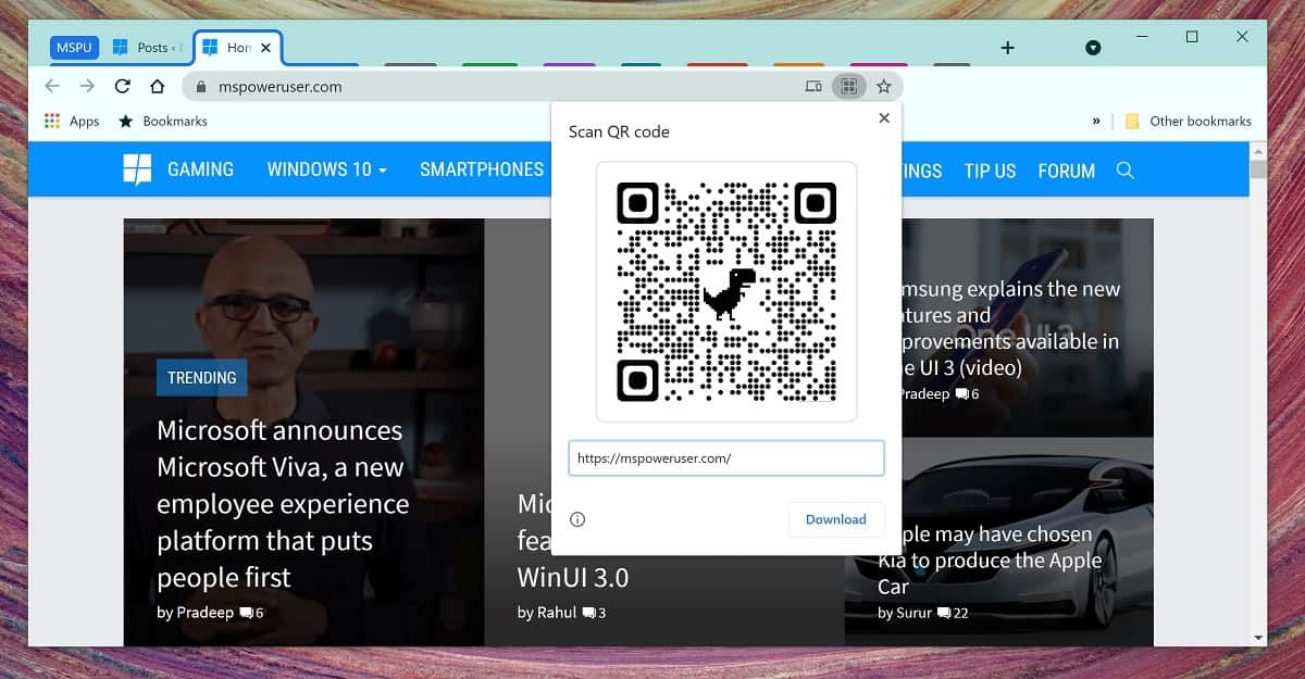 qrcode website sharing