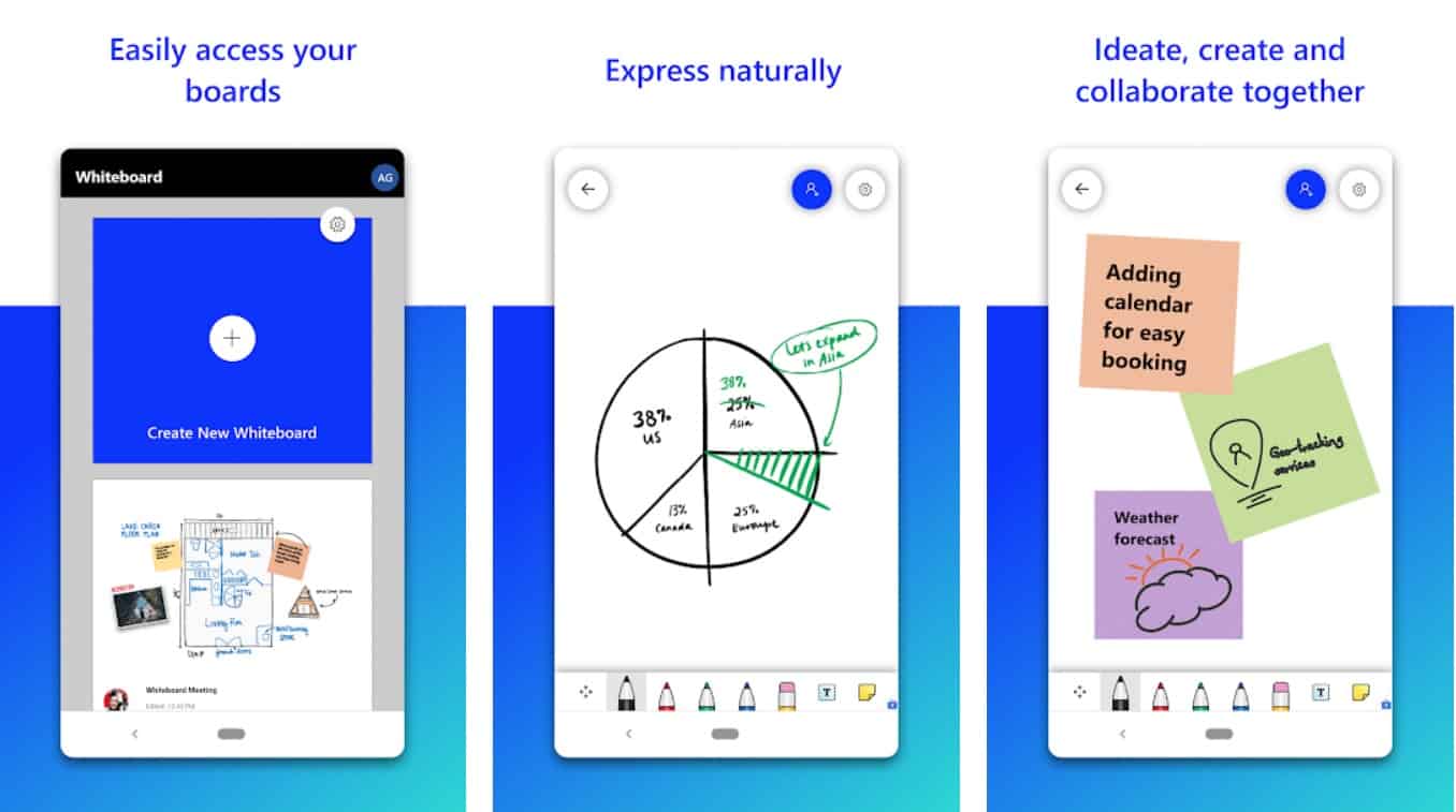 Tableau blanc Microsoft pour Android