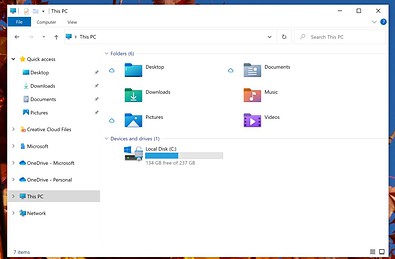 Microsoft Windows 10 icons