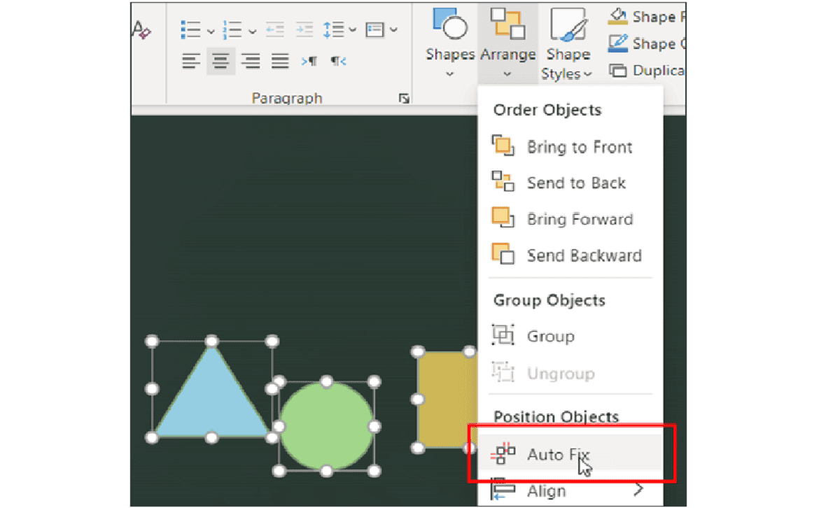 auto fix in powerpoint