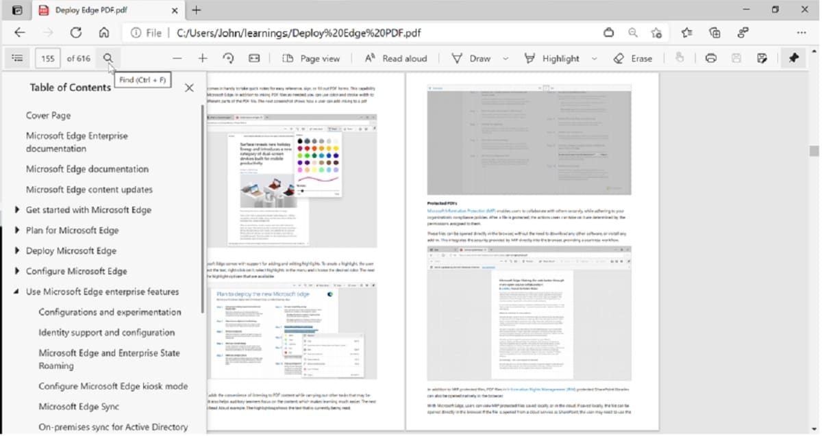 Microsoft edge pdf