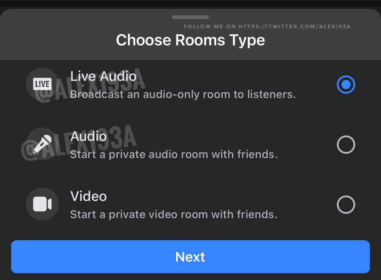 facebook audio rooms