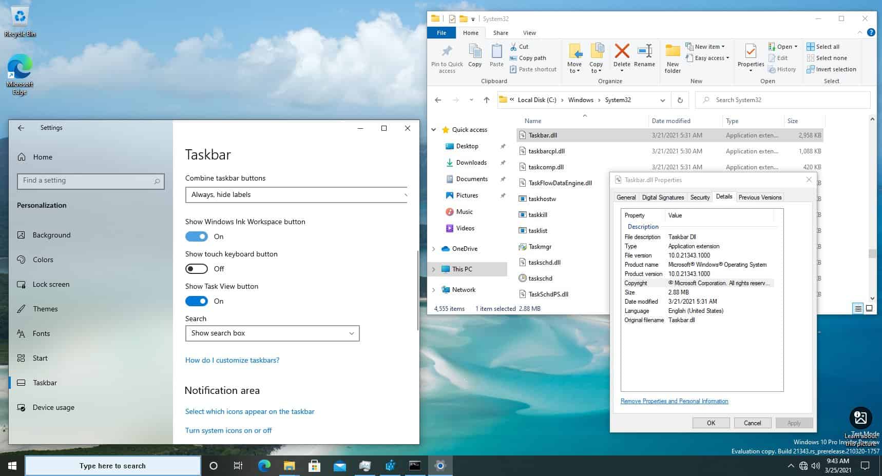 Windows 10 is getting an updated Taskbar.dll