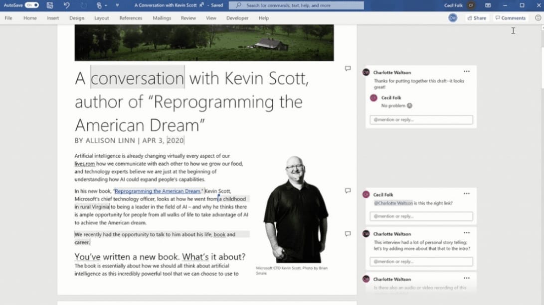 Microsoft announces expanded availability of new modern commenting experience in Microsoft Word