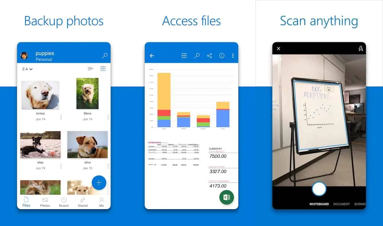 Aplicación de Android Microsoft OneDrive