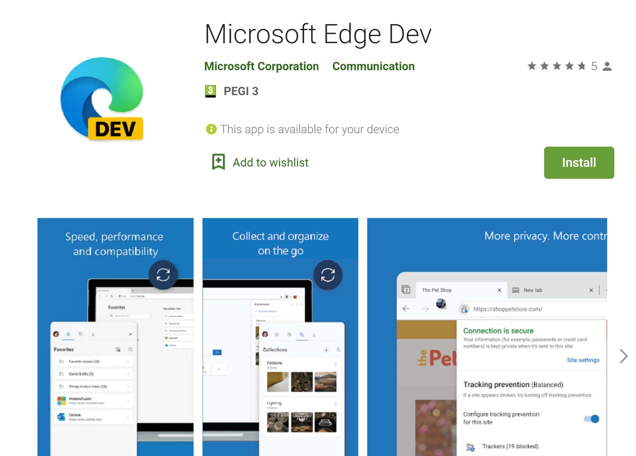 edge dev for android