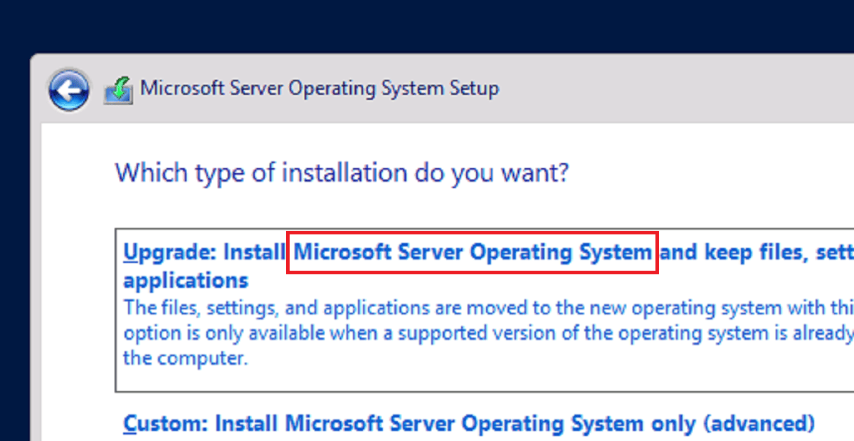 microsoft server operating system