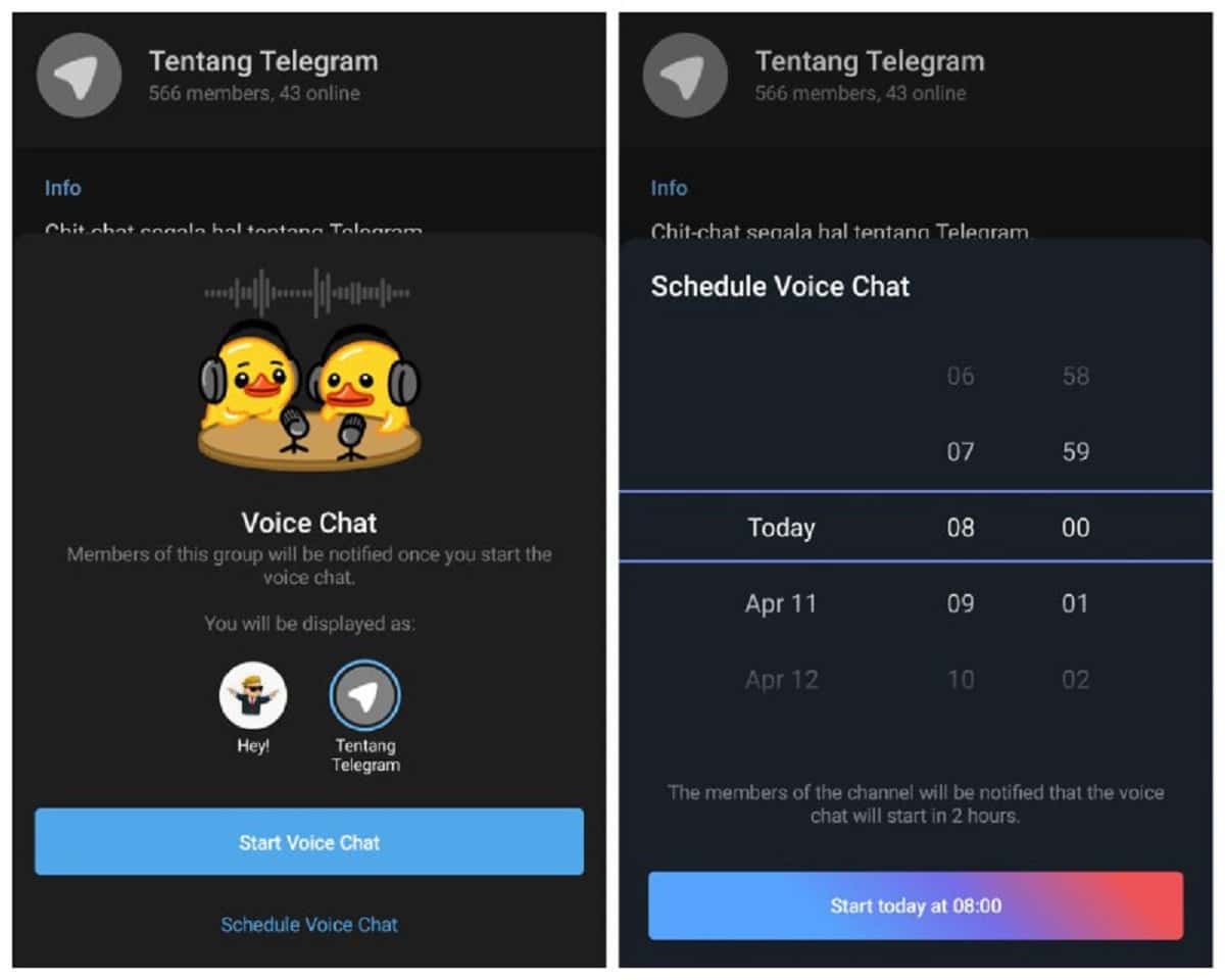 voice chat in telegram