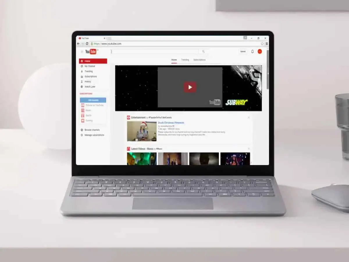 youtube on surface