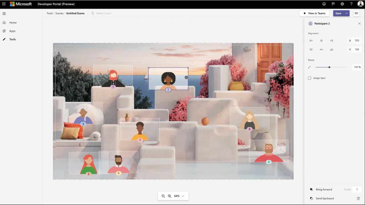 Microsoft now allows you to create custom scenes for Together mode in Teams meetings