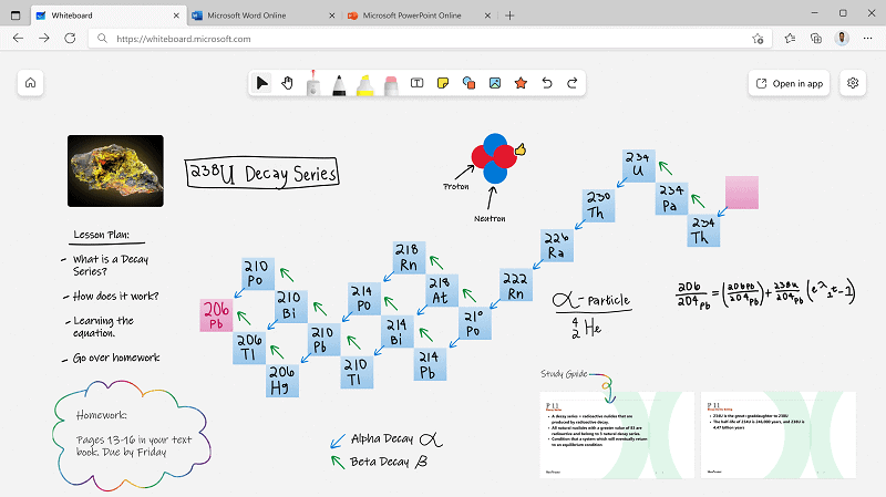 Microsoft Whiteboard app