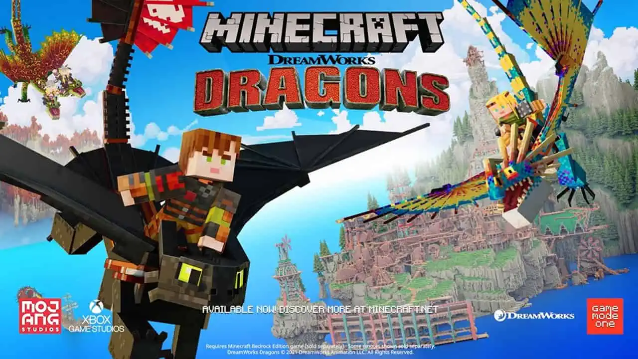 Minecraft เปิดตัว How to Train Your Dragon DLC