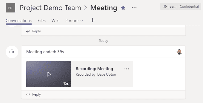 Teams Channel Meetings