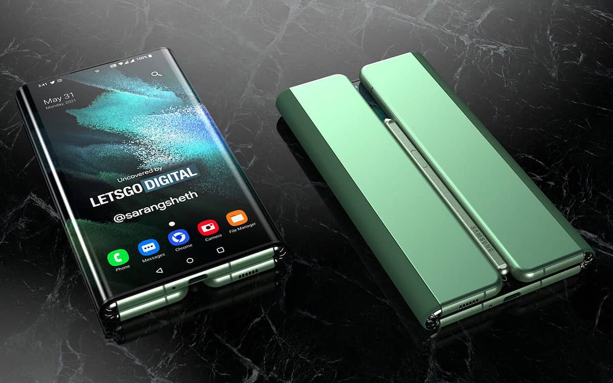 New render shows a better design for Samsung's tri-folding smartphone ...