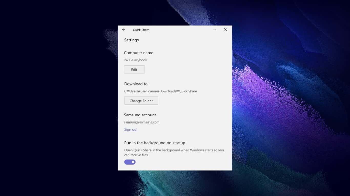 Samsung Quick Share For Windows 10 Now Available For Some Mspoweruser