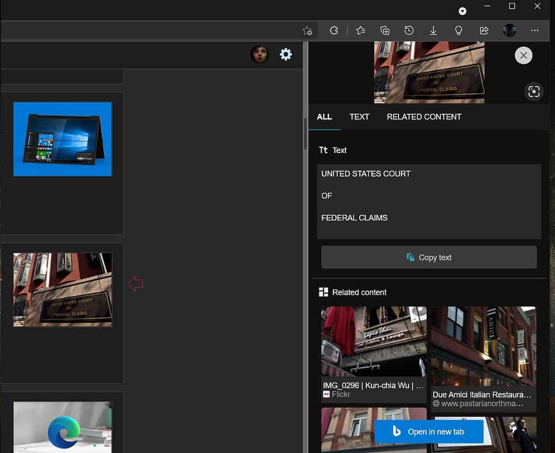 Microsoft Is Testing Bing Sidebar Image Search In Edge Dev Mspoweruser Microsoft Is Testing Bing Sidebar Image Search In Edge Dev Mspoweruser