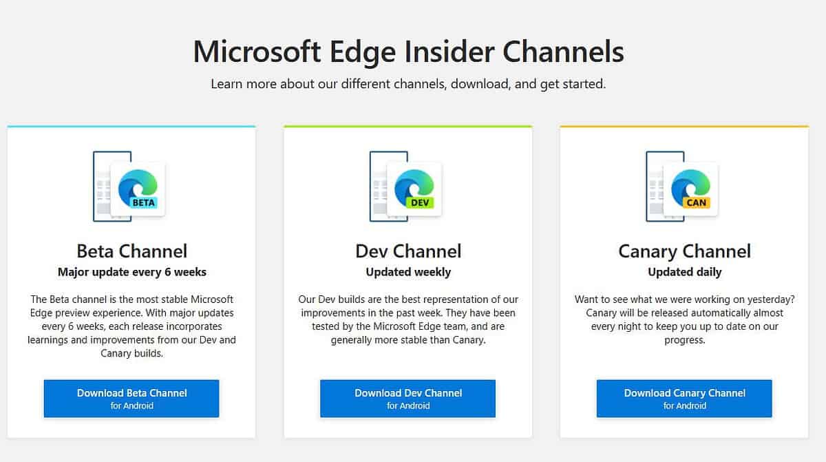 microsoft edge beta channel