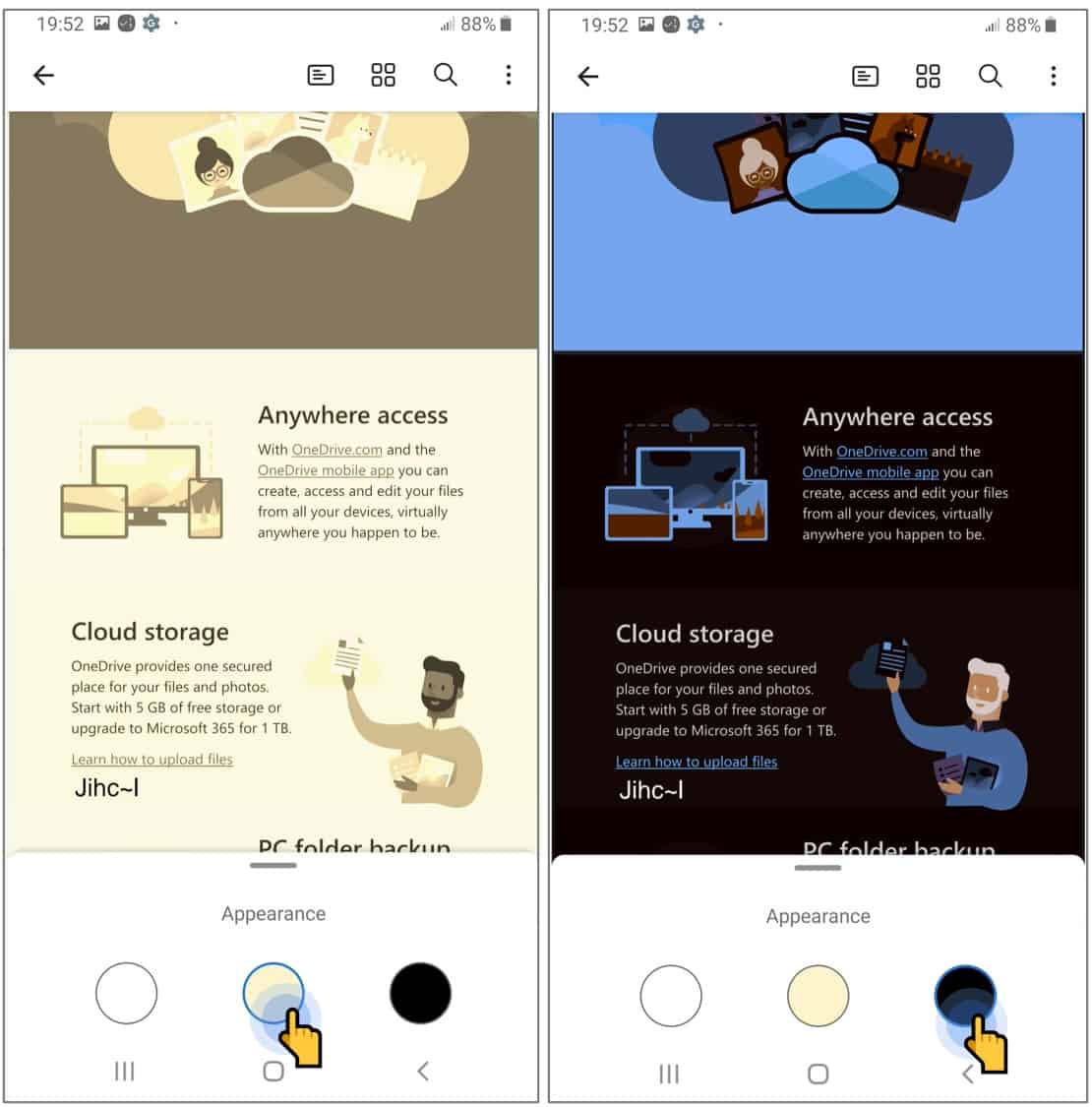 OneDrive para el lector de PDF de Android está obteniendo un modo de lectura nocturna
