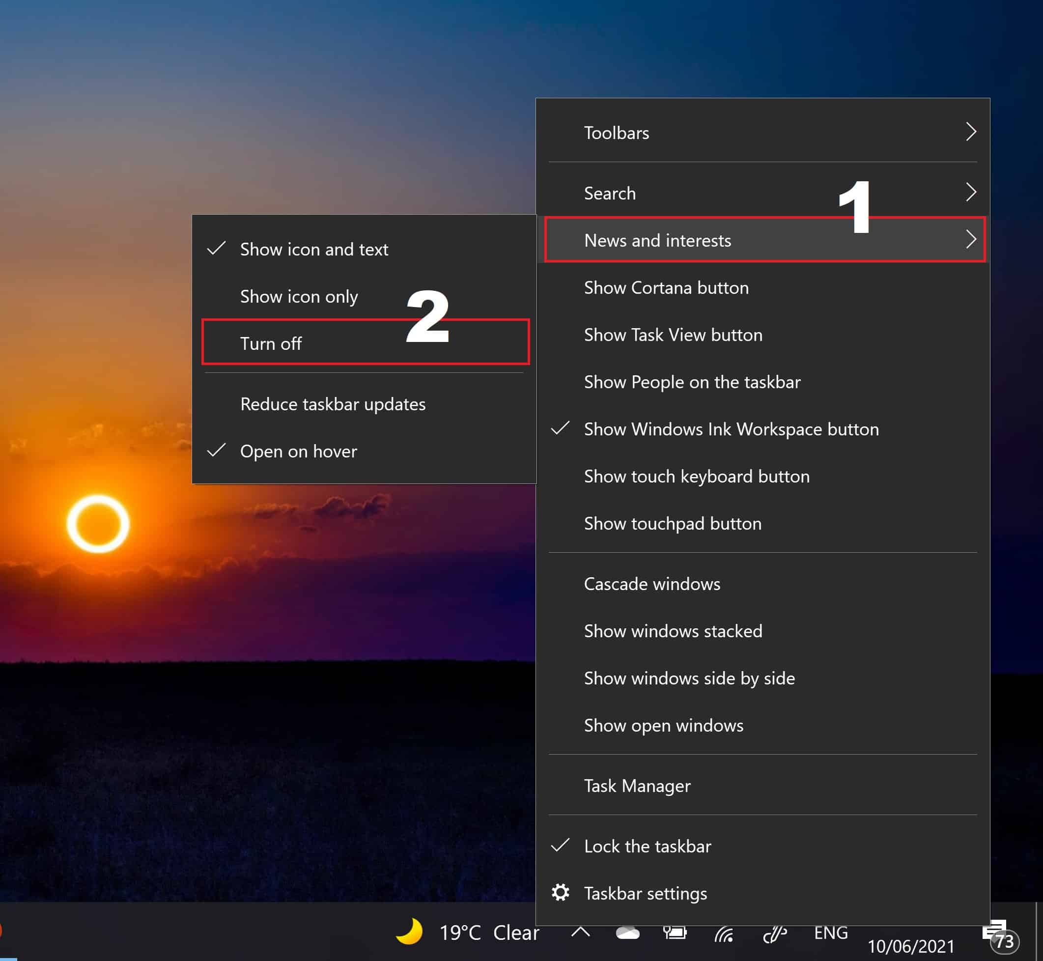 How To Remove The New News And Interests Task Bar In Windows Mspoweruser