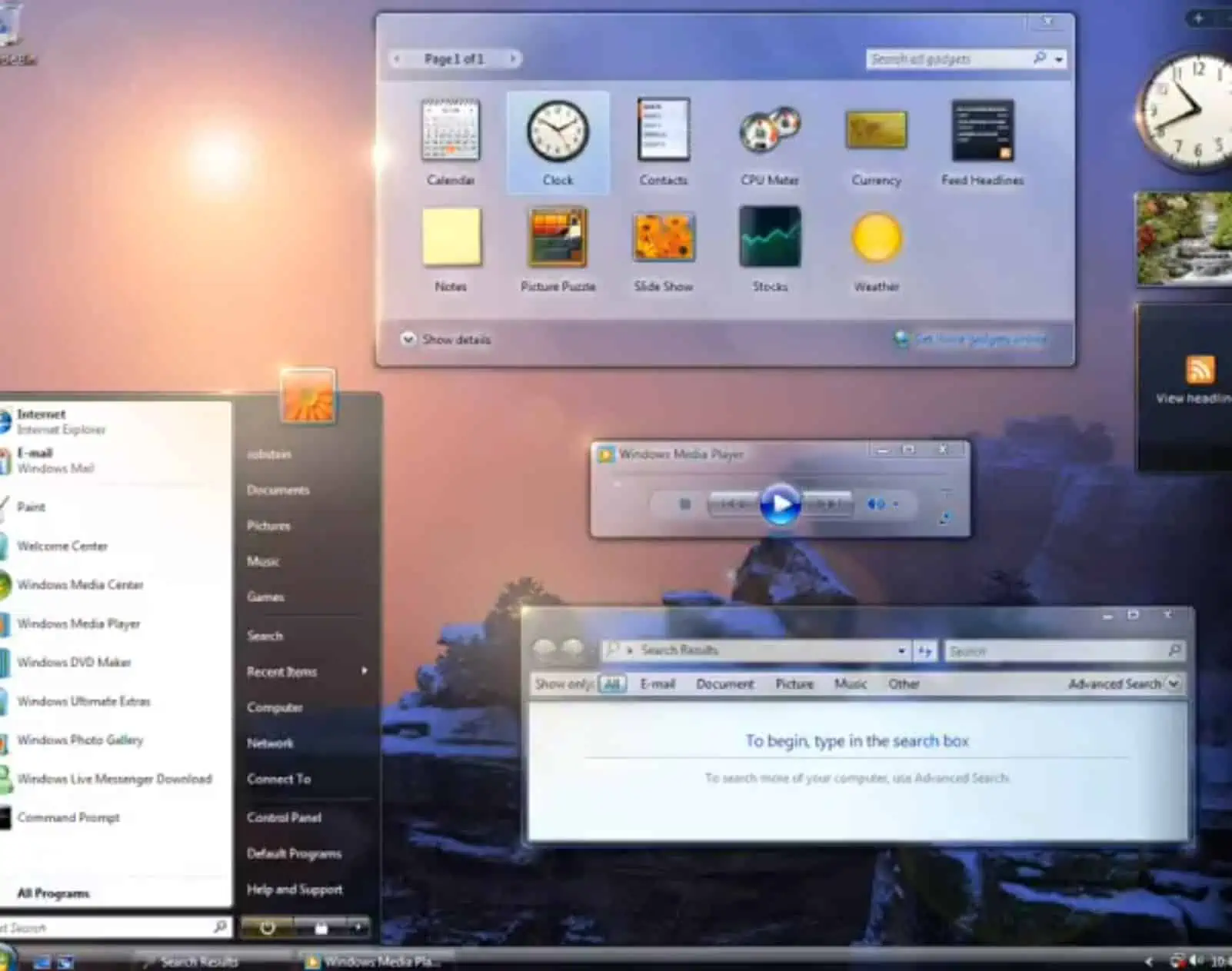 At one point Microsoft was considering directional lighting effects for Windows 7 UI