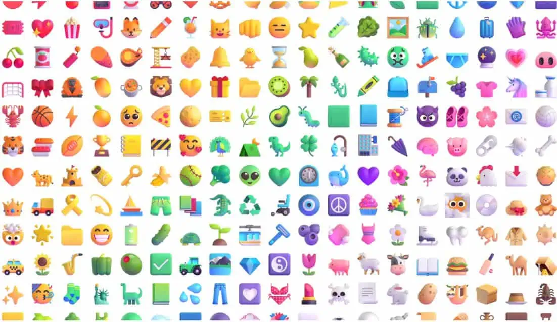 Microsoft Emoji system Fluent redesign