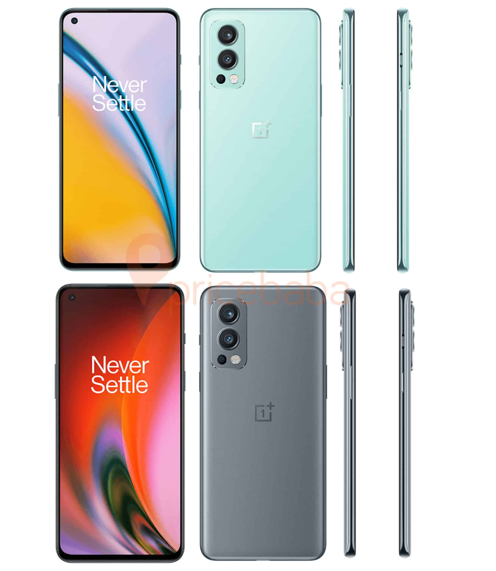 Render oficial de OnePlus Nord 2