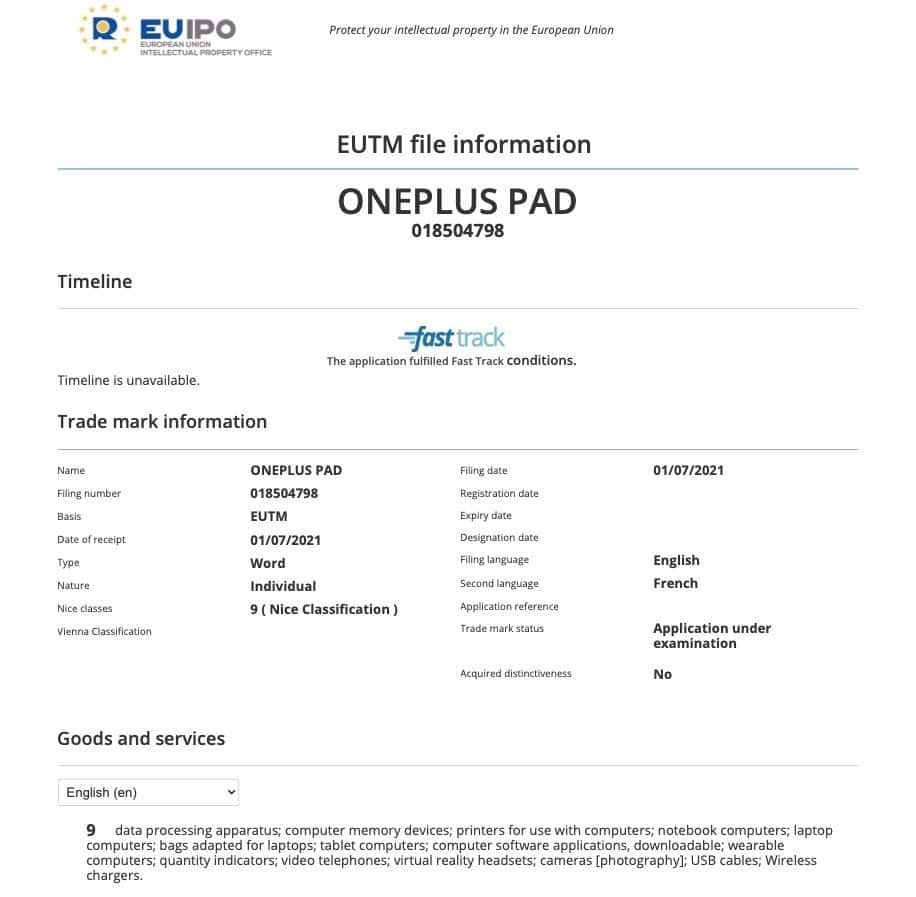 One Plus Pad