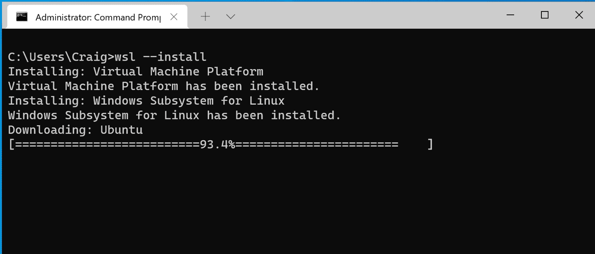 You can now install Windows Subsystem for Linux (WSL) with a single command