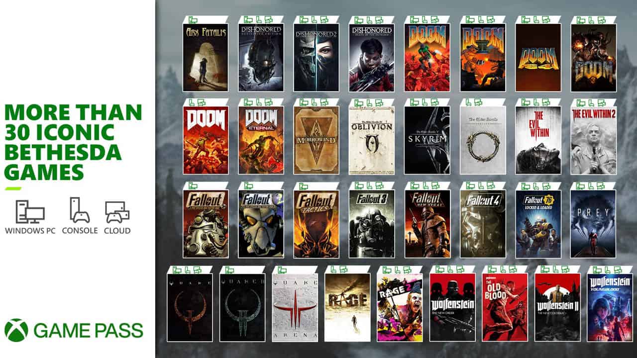 30 Bethesda titles are now available on Game Pass - MSPoweruser