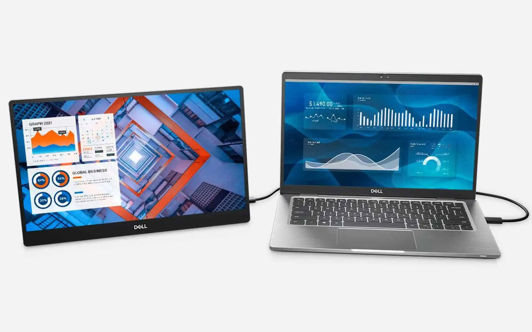portable dual monitors for laptop