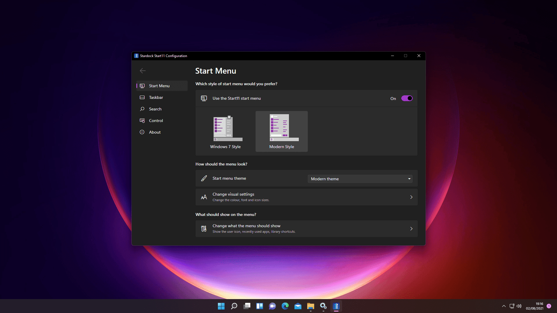 windows 8 start menu back