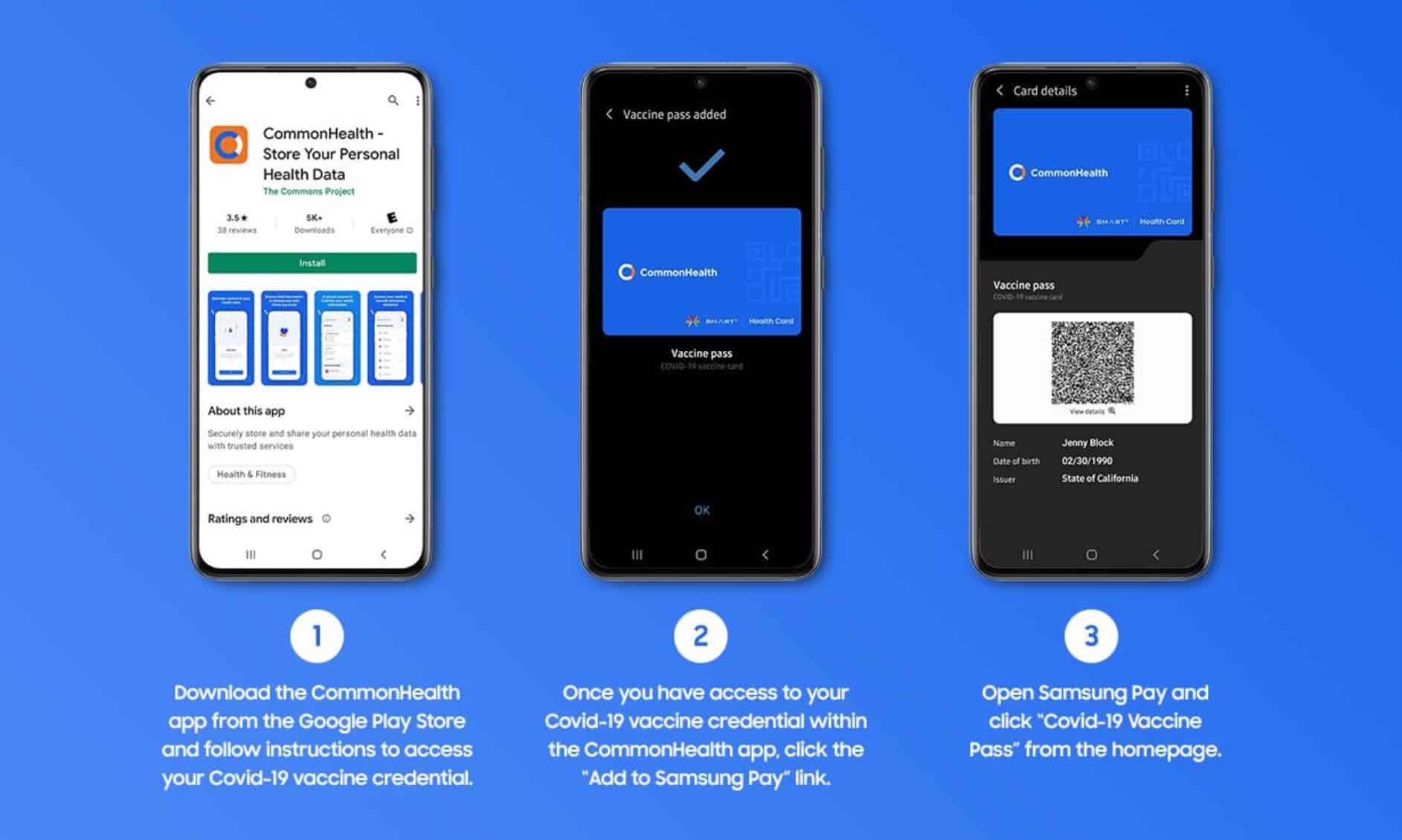 Samsung Pay now allows you to store Covid-19 vaccination records