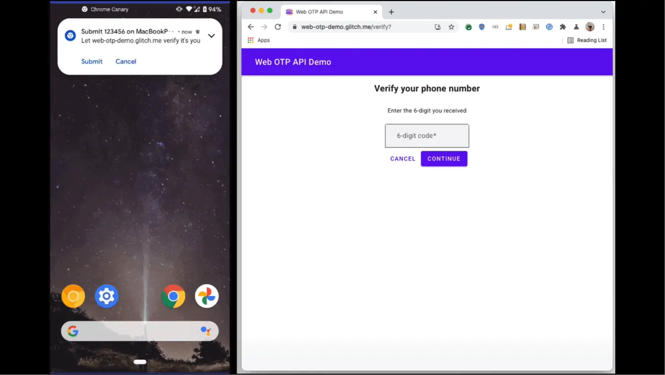 Google working on transferring SMS One Time Passwords from your phone to your PC