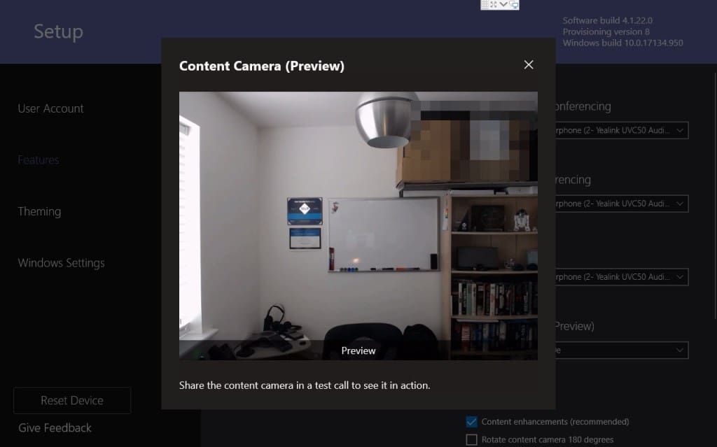 “Content from camera” sharing now launching in Microsoft Teams desktop client