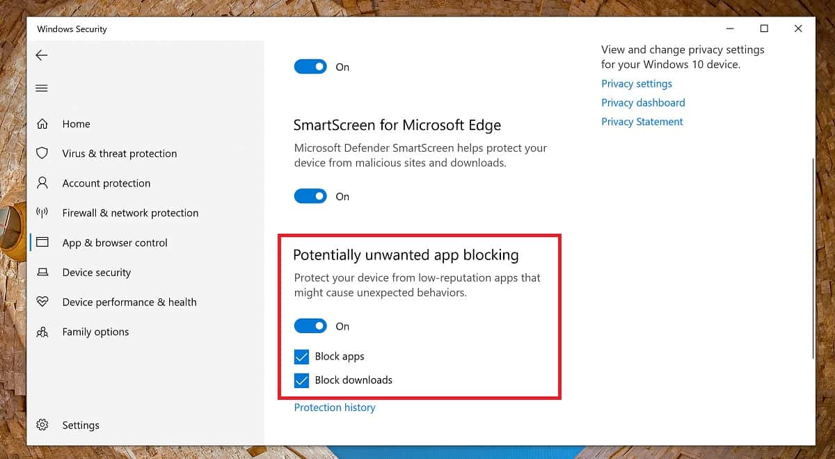 Windows 10 потенциально нежелательная программа. Potentially unwanted app blocking.