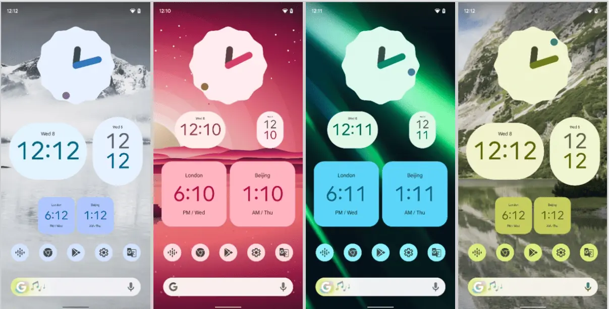 Android 12 Clock widget