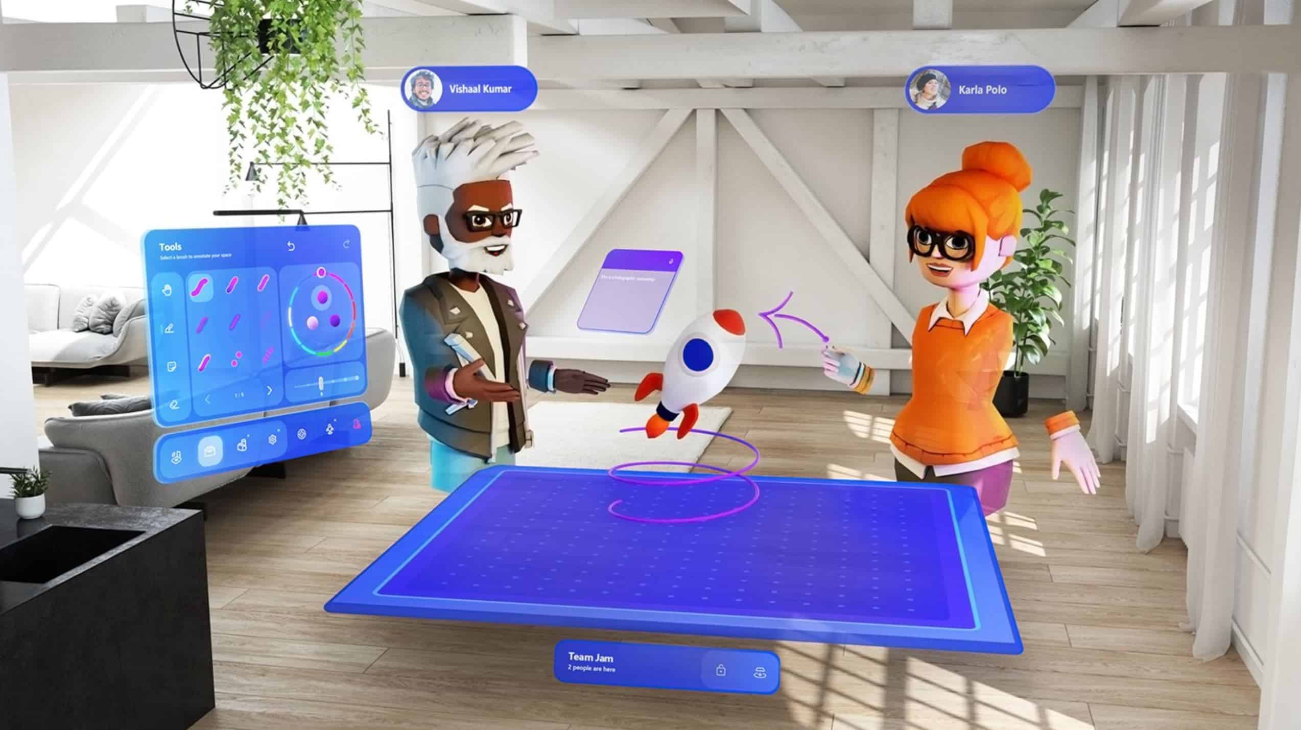 HoloLens 2 için Microsoft Mesh uygulaması