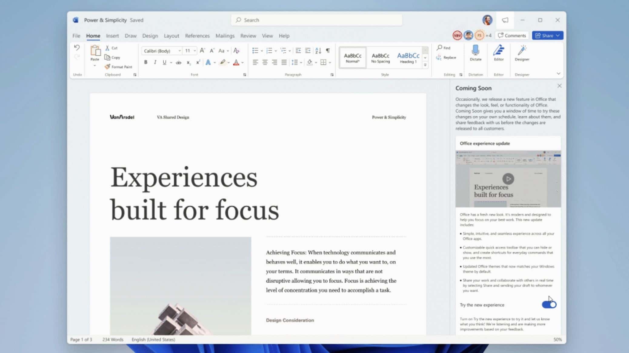 Microsoft Office Visual Update