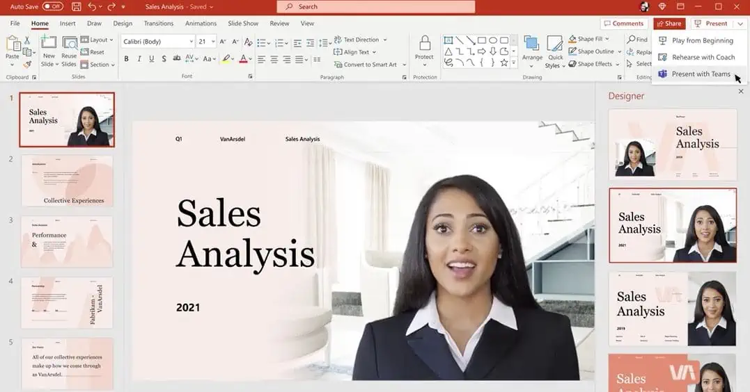 Функция Microsoft PowerPoint Cameo