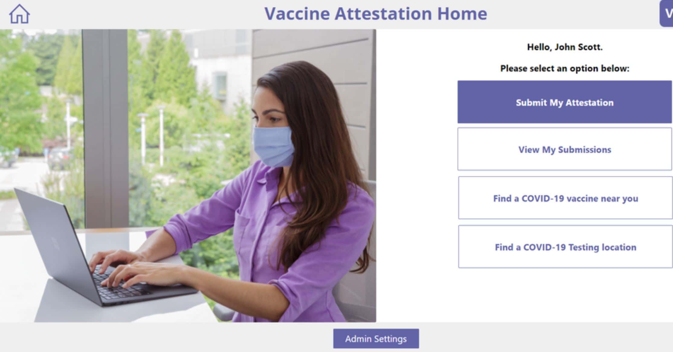 Microsoft VaxApp Vaccination Attestation