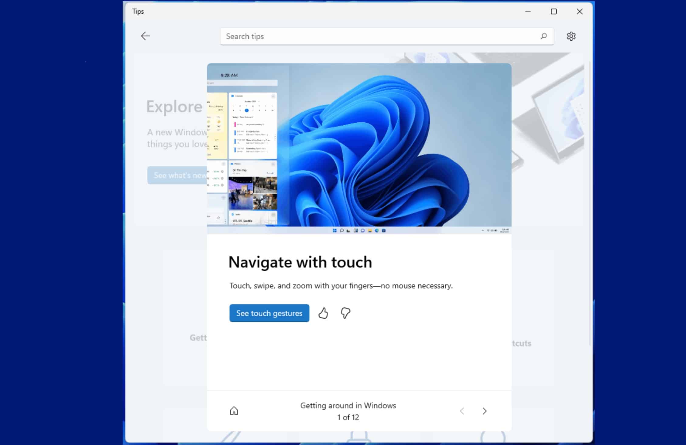 Microsoft Windows 11 Tips app